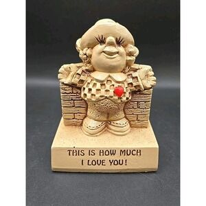 Paula This Is How Much I Love You! Lady Figurine Red Heart W127 Vintage 1969 Fun